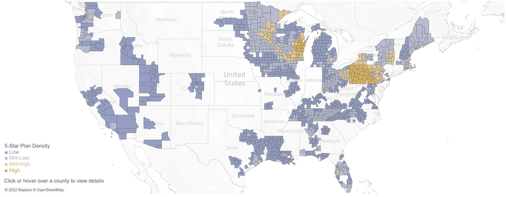 5-star medicare advantage plans in the united states map